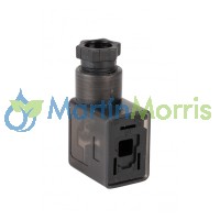 Conector para solenoide neumático de 3 contactos rectangular