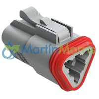 conector 3 pin macho tipo deutch amphenol color gris