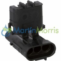 Conector Weather Pack Delphi 3 pines Machos alojamiento hembra color negro