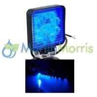 faros color azul de 9 led y 27w alimentación 12v y 24v para pulverizadores agrícolas