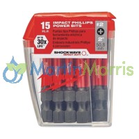 kit de puntas para atornilladoras 1/4 punta ph2 de impacto milwaukee 48-32-5004