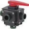 Valvula Manual de 5 Vias Bocha PP Acoples T6