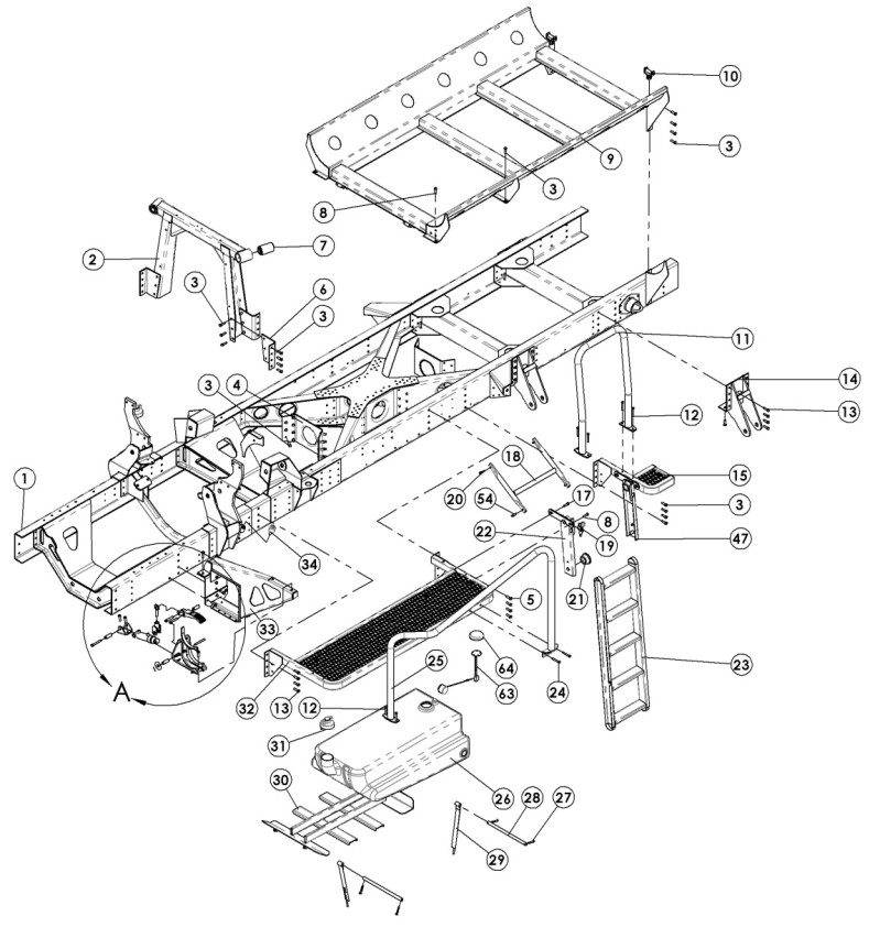 Despiece Favot MAC 3028 sección CHASIS