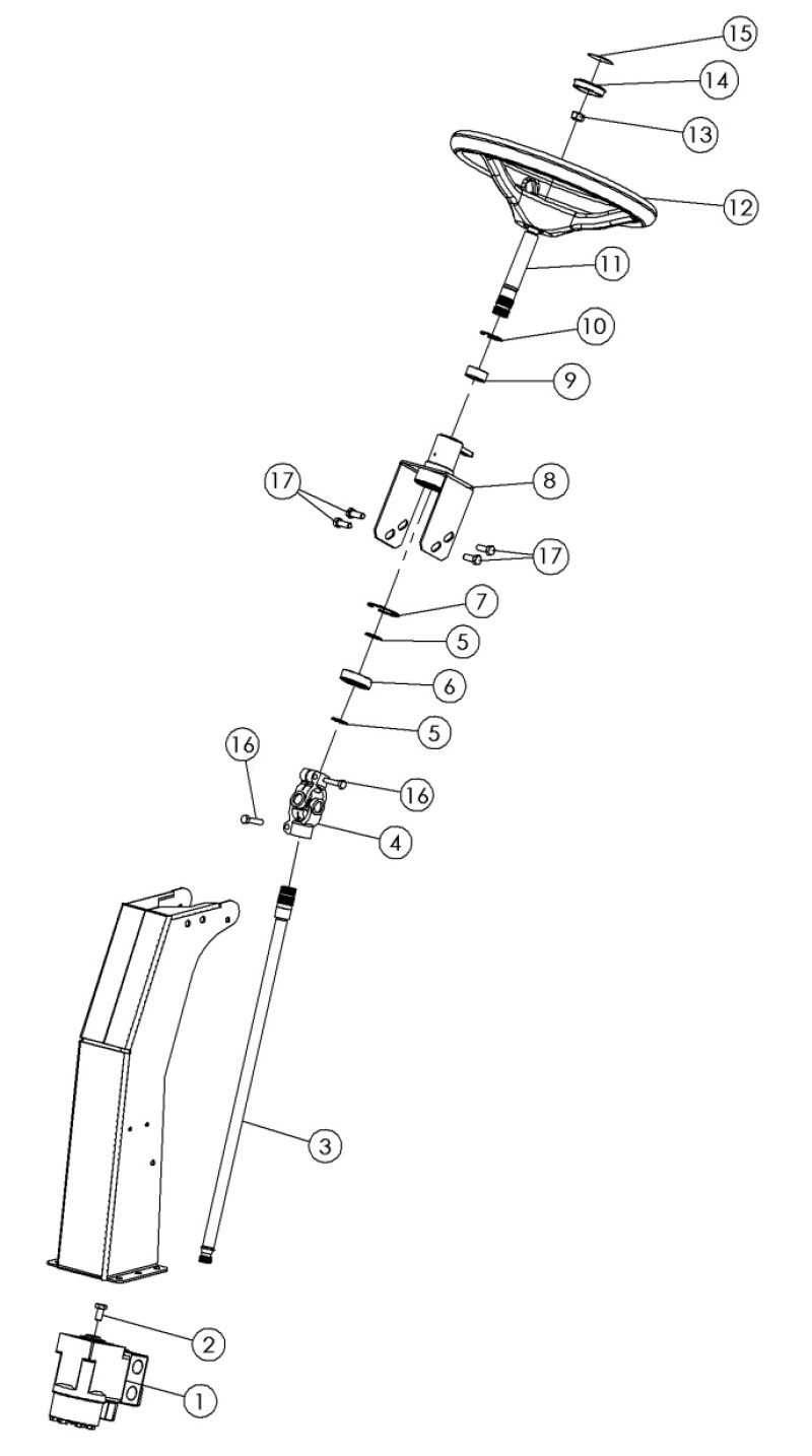 Despiece Favot MAC 3028 sección Columna de Direccion