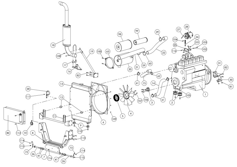 Despiece Favot MAC 3028 sección Motor