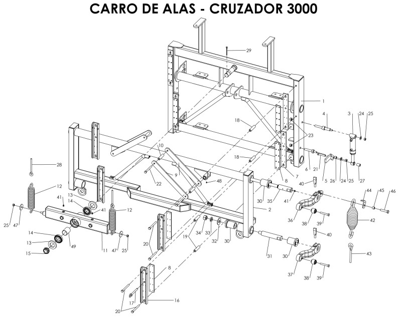 Despiece de FAVOT Cacique 3000 H Carro Central Botalon Cruzador 3000