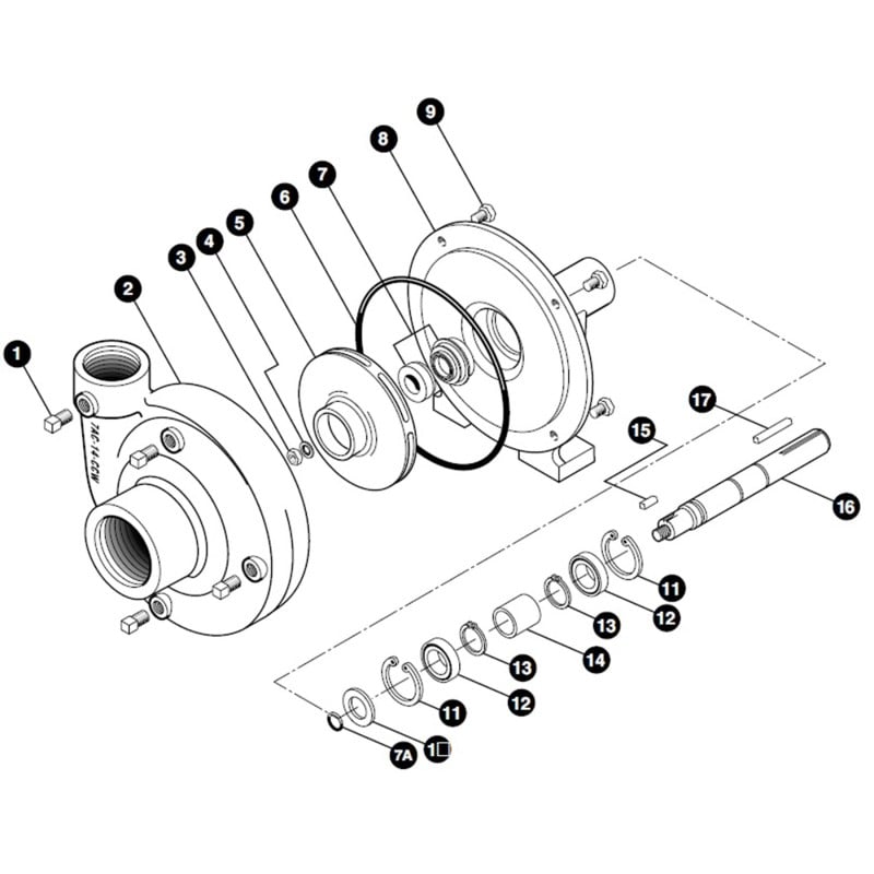 Repuestos Ace Pumps Fmc-200 Rotacion ccw Anti-Horario