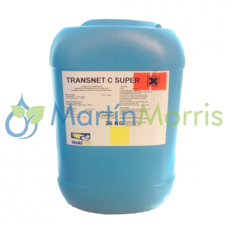 Detergente de alta concentración para carrocerías transnet sgc de 23 kg.