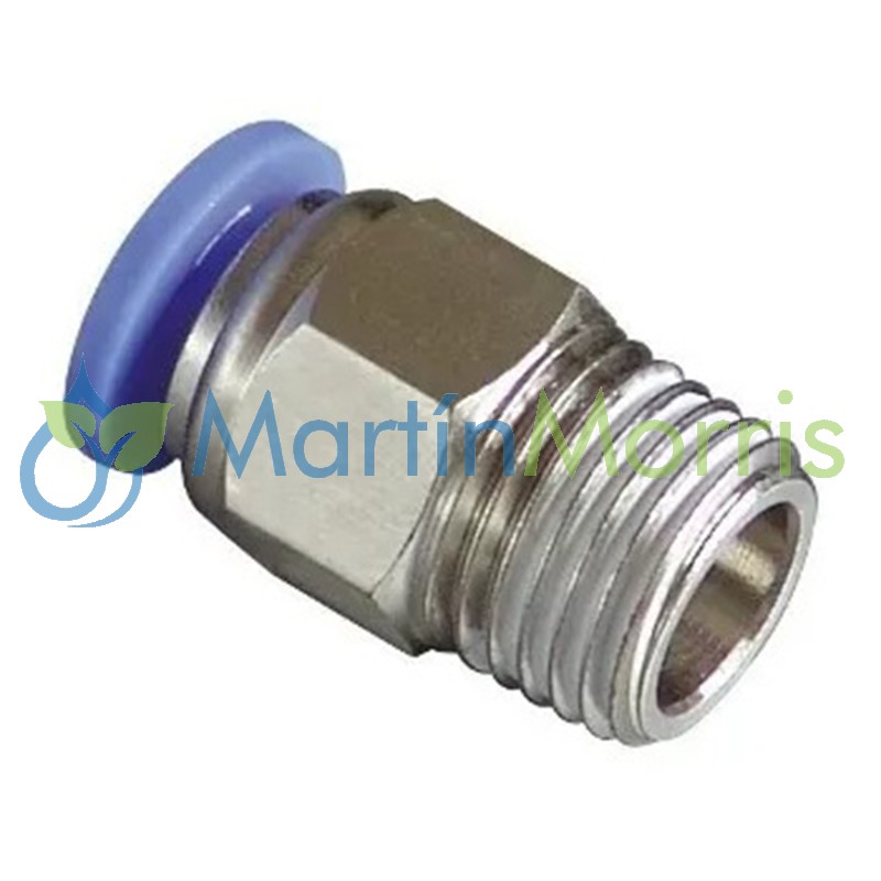 Conector rápido o instantáneo recto rosca 1/4 manguera 4mm