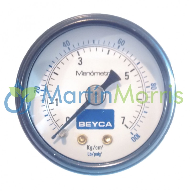 Manómetro diámetro de 40 mm conexión posterior 1/8 bspt escala 0 a 4 bar o kg