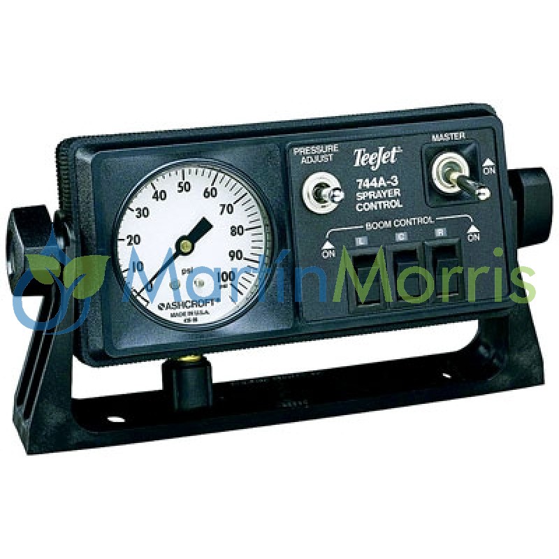 Controlador Manual TEEJET 744A-3 de 3 Secciones Manometro 100 psi