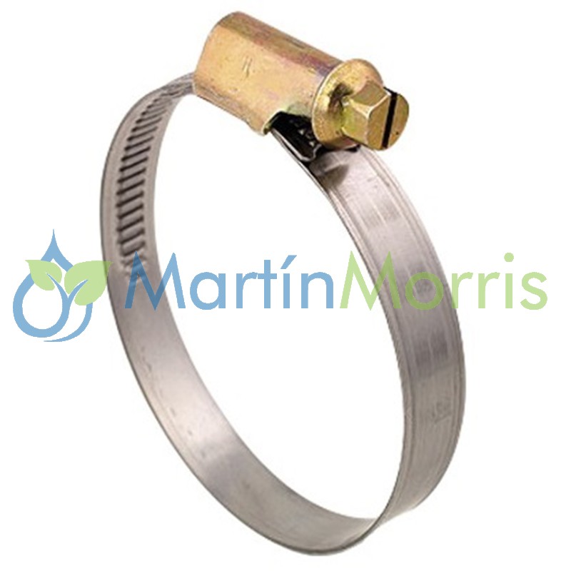 Abrazadera estampada acero inoxidable 430 banda 9 mm 32 a 50 mm