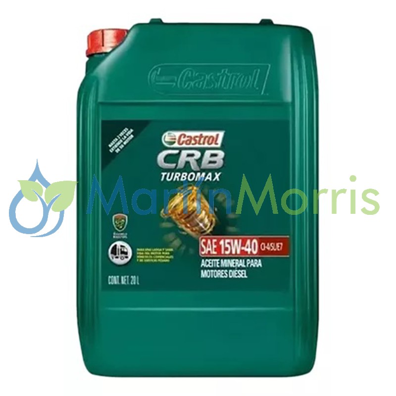 Aceite para motor Agco Deutz SAE 15W-40 Castrol CRB Turbomax 15W-40 de 20 Litros