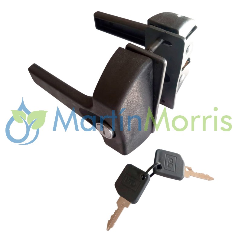 Cerradura Completa Cerrojo y Manija Exterior para Vidrio Plano Favot Mac 3028-1