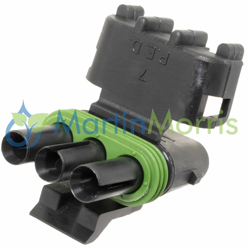 Conector Weather Pack Delphi 12015796 de 3 Pines Hembra Alojamiento Macho Color Negro-1