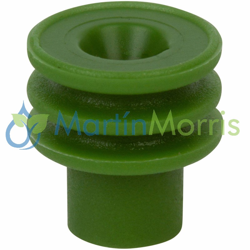 delphi weather pack sello de cable único 15324982 para cavidad de 6,7mm color verde.-1