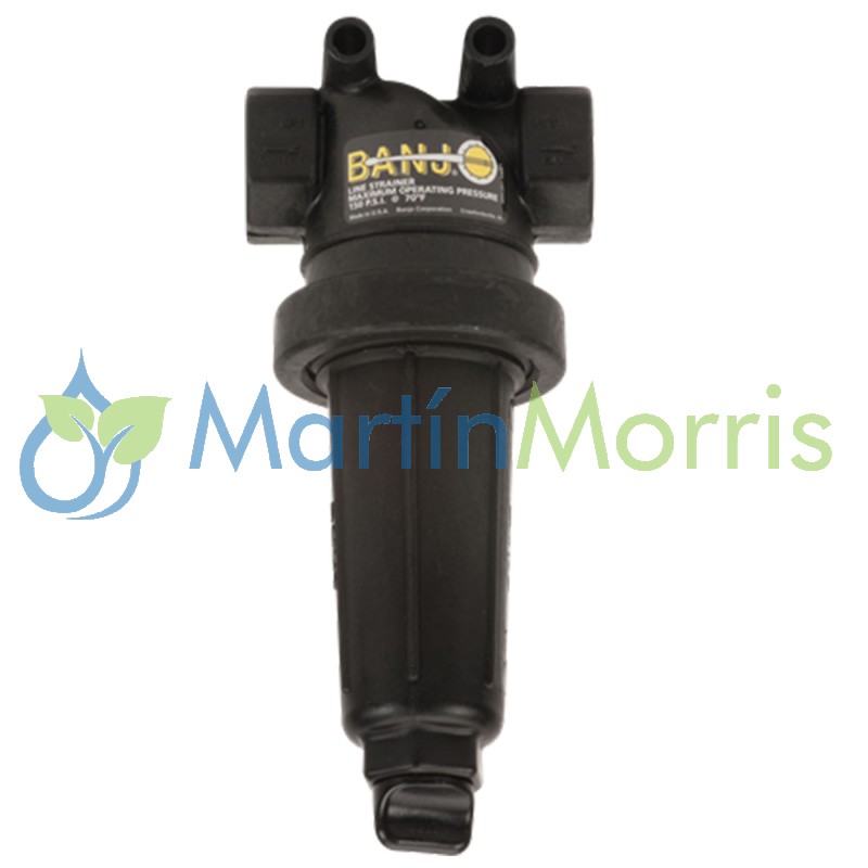 Filtros de Linea BANJO Tipo TEE con Rosca Hembra 1" NPT Cartucho 80 Mesh