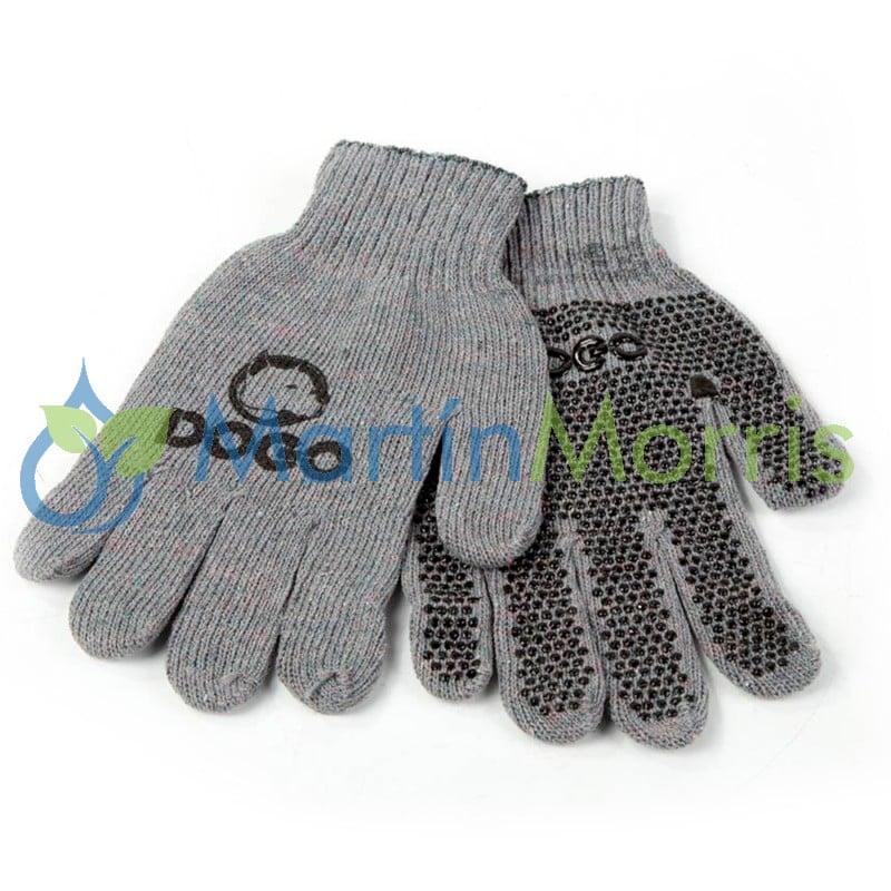 Guantes Moteados De Algodón y Poliéster DOGO Color Gris-1
