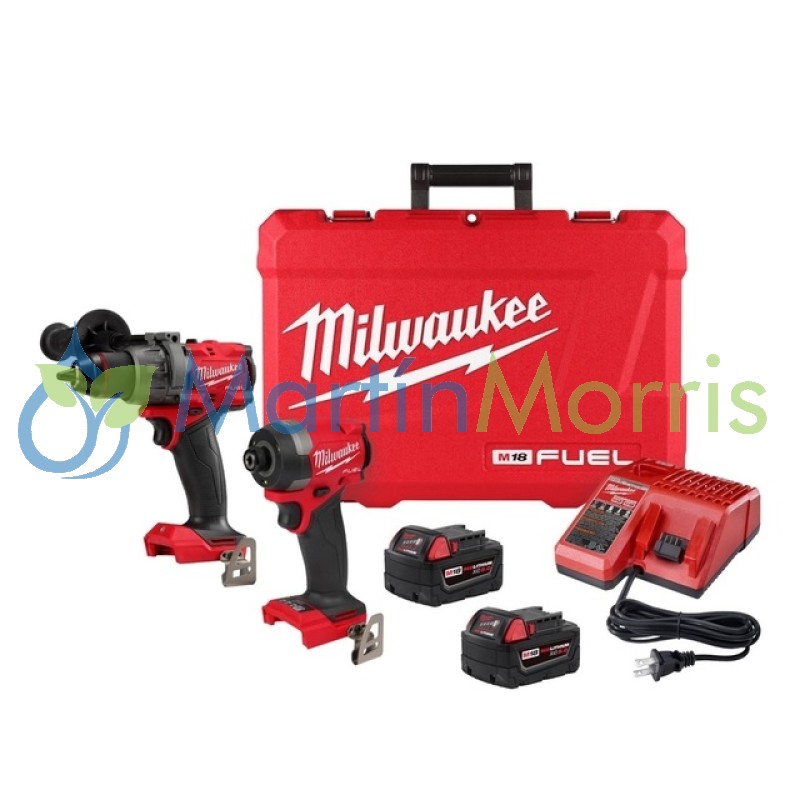 Kit Combinado Milwaukee M18 FUEL™ 3697-259A Taladro Percutor/Atornillador Y Atornillador De Impacto Hexagonal