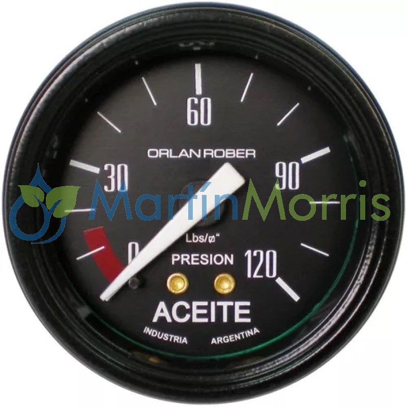 Manometro de presion de aceite mecanico ORLAN ROBER classic 52MM, 120 Lbs/p2