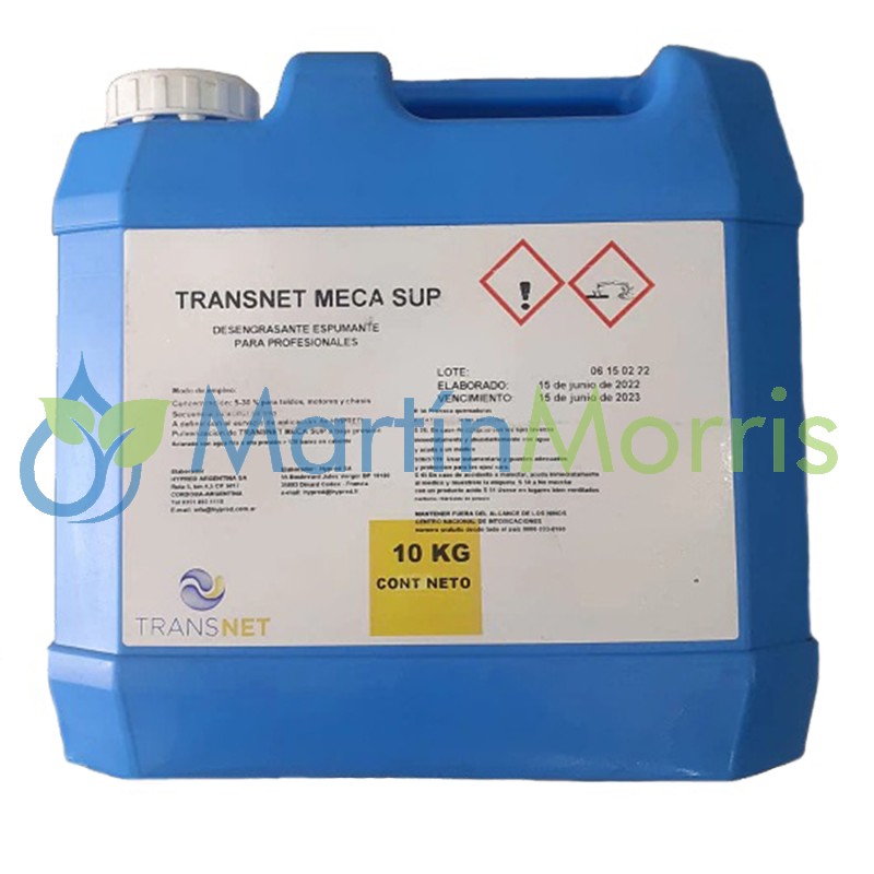 Transnet MECA SUP de 10 kg Desengrasante