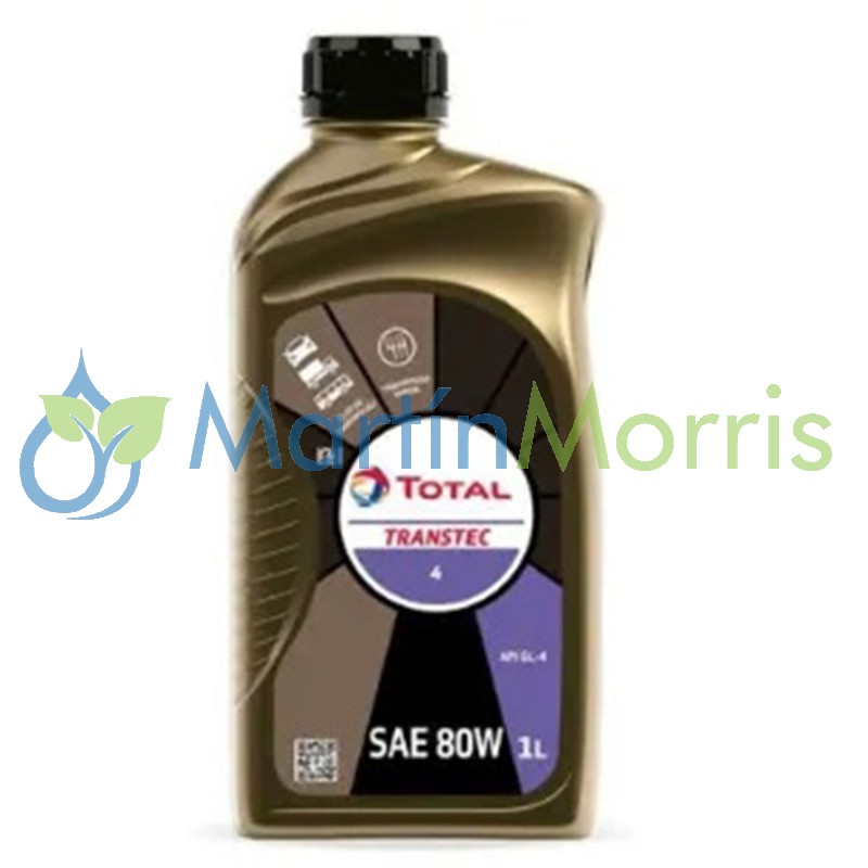 Aceite TOTAL TRANSTEC 4 densidad 80w90 de 1litro para transmisiones